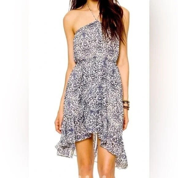 Free People Dresses & Skirts - FREE‎ People Printed Asymmetrical Safari Sun Dress Teal Combo Sz Small